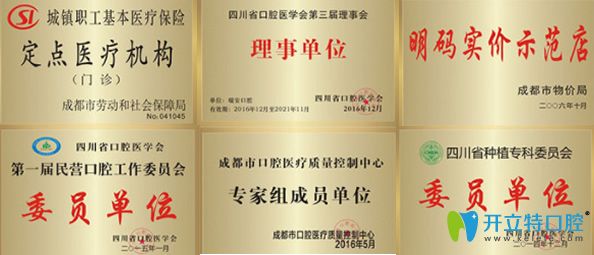 成都瑞安口腔榮譽