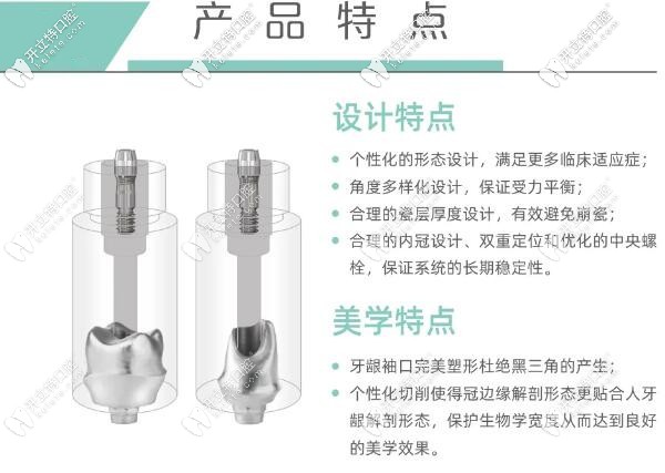 百康特種植牙個性化基臺的美學(xué)特點