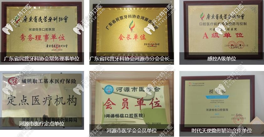恒信口腔榮譽