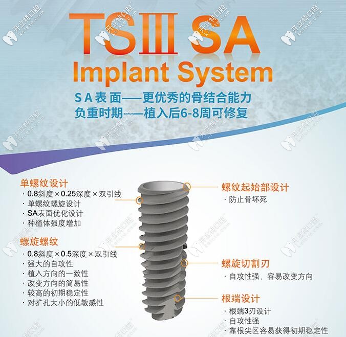 韓國(guó)奧齒泰TSIII  SA種植體