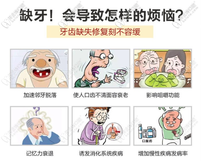 缺牙的危害
